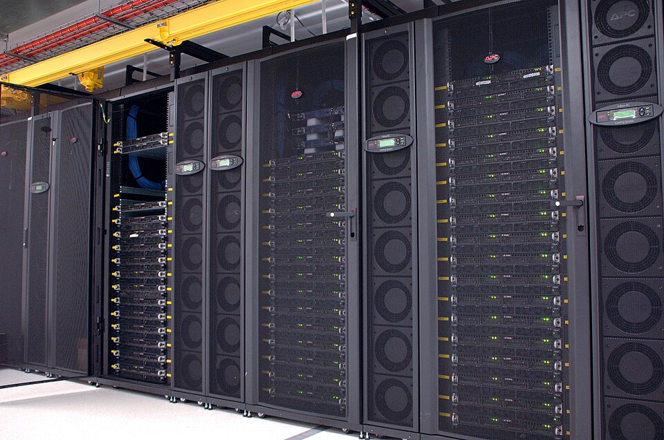 GPU compute cluster used for AI and machine learning workloads